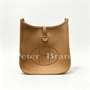 Authentic Hermes Mini Evelyn 16 Gold Clemence Leather with Gold Hardware