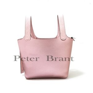 Hermès Picotin Lock 18 Rose Confetti Clemence Leather Palladium Hardware 