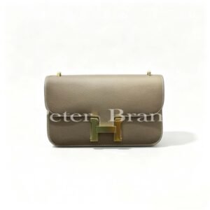 Authentic Hermes Constance Elan Etoupe Epsom Leather with Gold Hardware