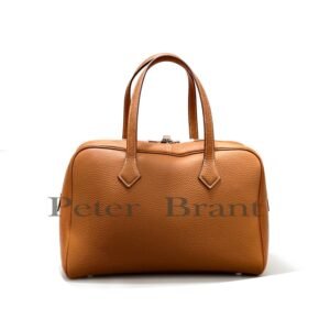 Hermès Victoria 35 Gold Clemence Leather Handbag 