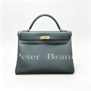 Hermès Kelly 32 Gris Meyer Togo Leather with Gold Hardware