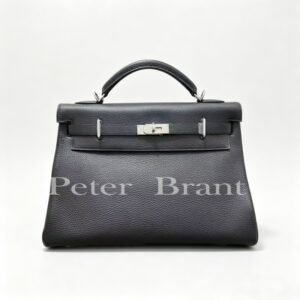 Dark Grey Swift Bolide Hermès Bolide 35 Gris Fonce Swift Leather Gold Hardware Top Handle Bag