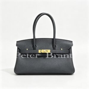 Hermès Shoulder Birkin 28Togo Leather Handbag in Black with Gold Hardware