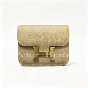 Hermès Constance Slim Wallet Beige Epsom Leather Gold Hardware