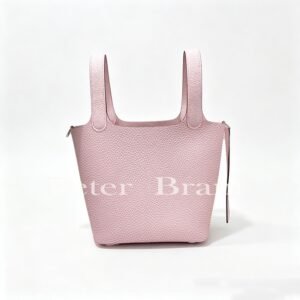 Hermès Picotin 18, Soft Pink Calfskin, Minimalist Top Handle Handbag, Collector's Piece
