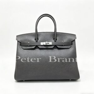 Hermès Birkin 35 Dark Brown Togo Leather Handbag with Palladium Hardware