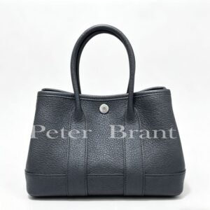 Authentic Hermes Garden Party 30 Black Negonda Leather Tote Bag