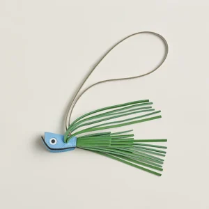 Leather goldfish pendant